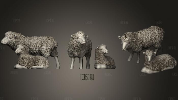 shepherd and sheep 3d stl модель для ЧПУ